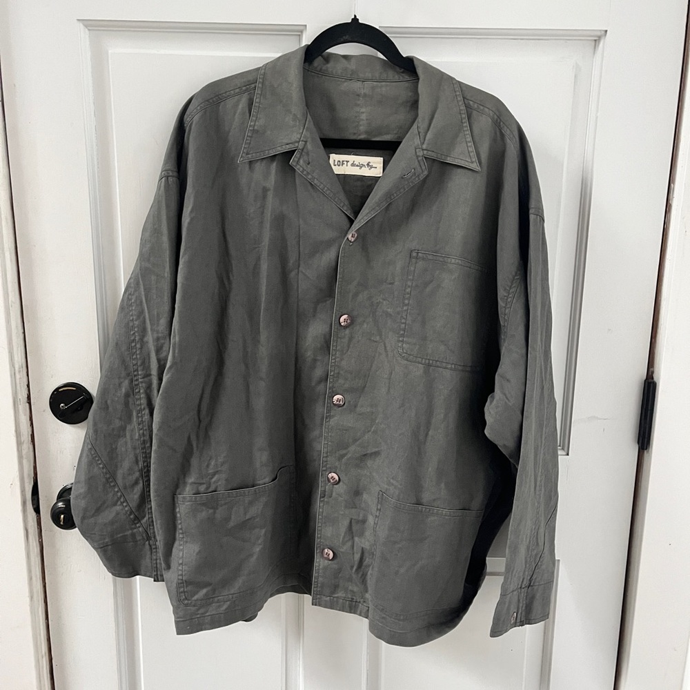 LDB Paris men’s grey linen cotton blazer